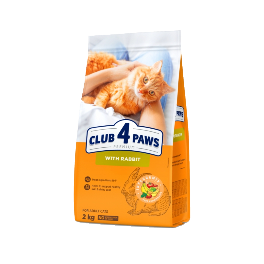CLUB 4 PAWS For adult cats rabbit 2kg