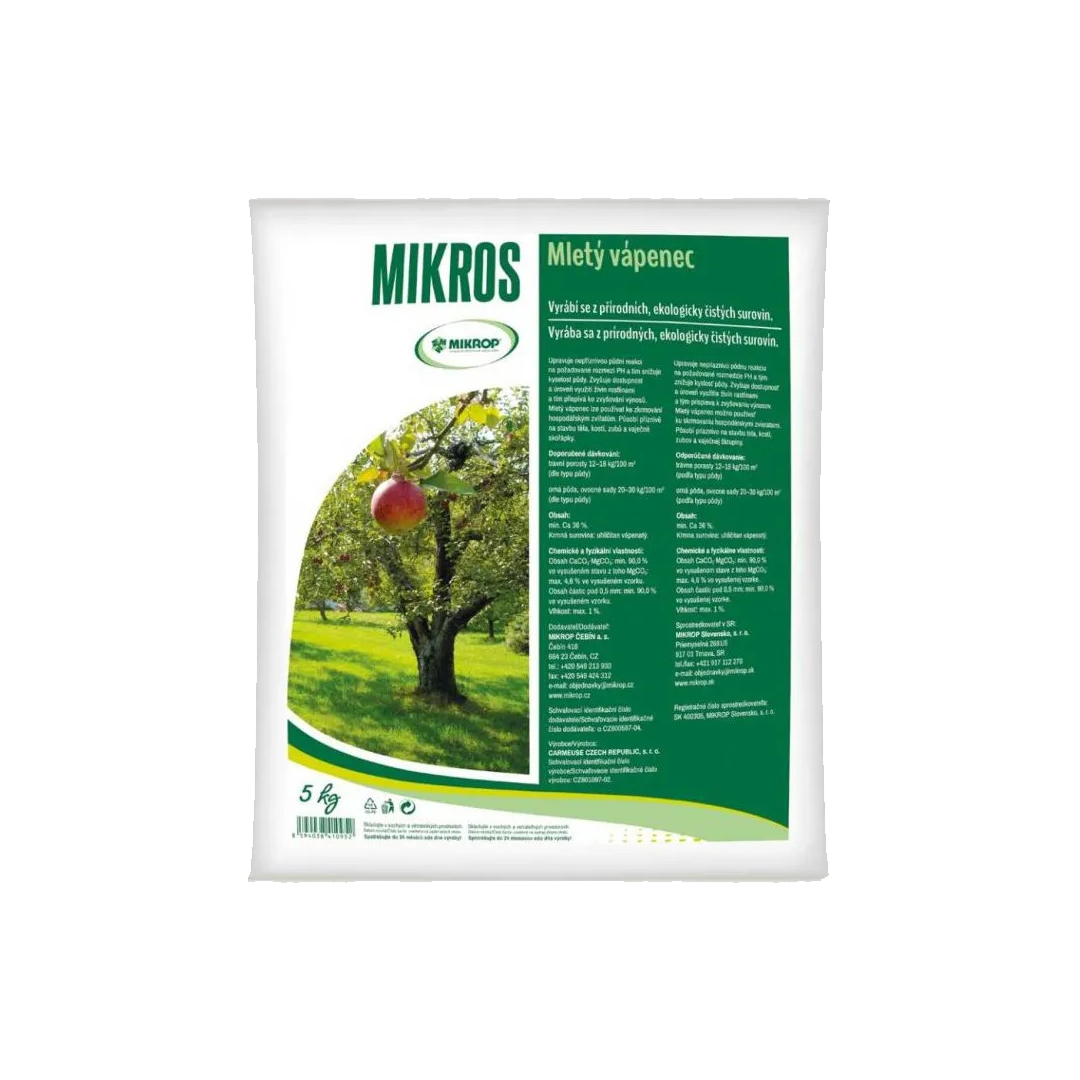 Mletý vápenec 5kg MIKROP