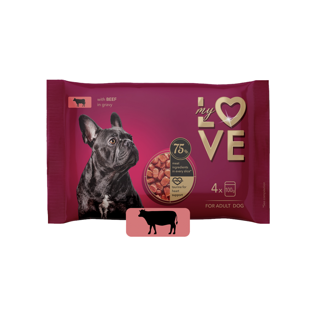 Krmivo pre psov 400g Beef 4x100g