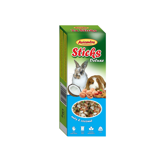 Avicentra Tyčinky pre veľké hlodavce orech, kokos 2ks 120g