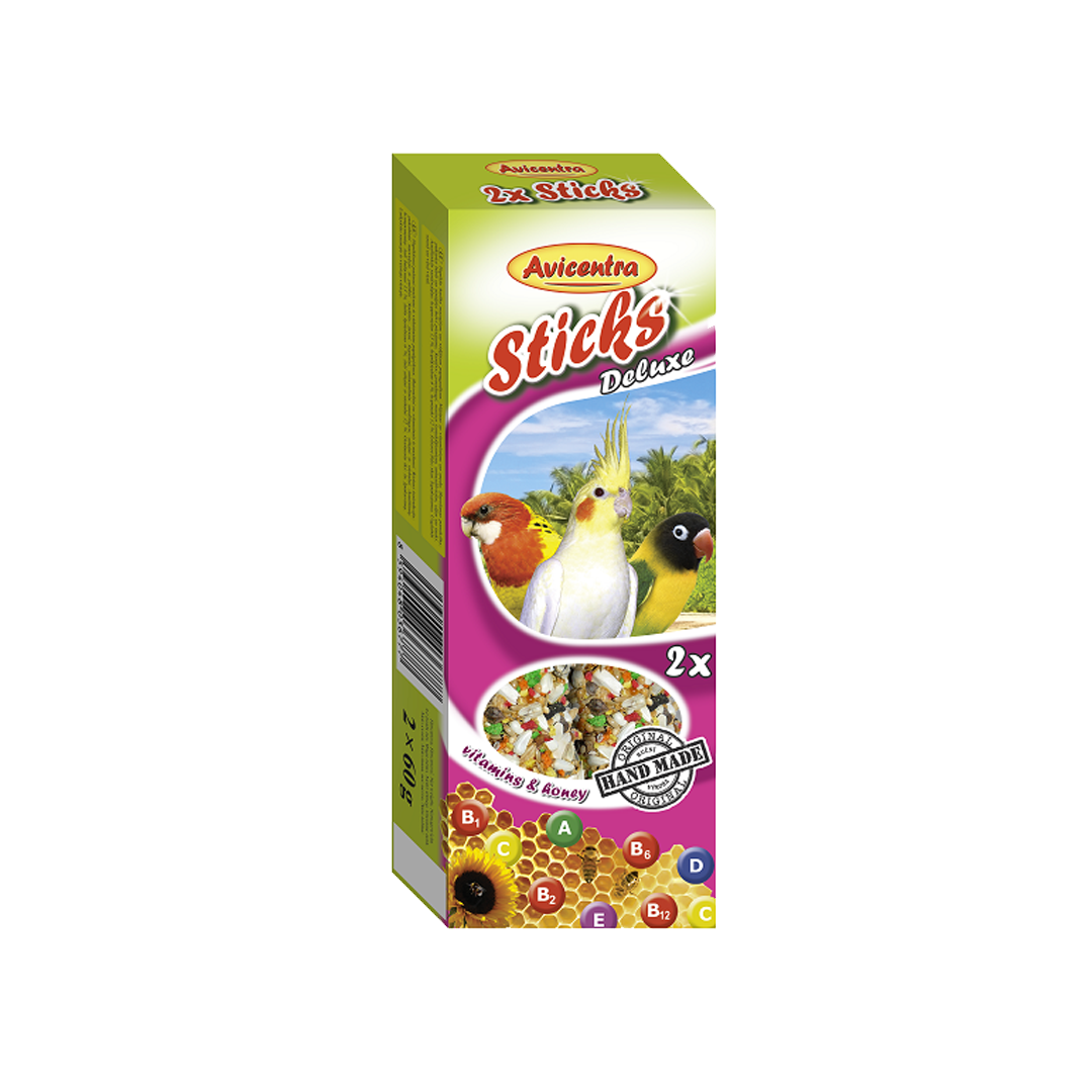 Avicentra SNACK malý papagáj - vitamíny a med 120g