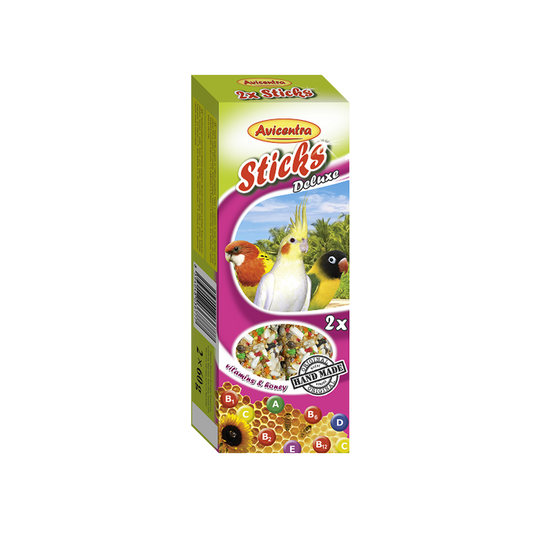 Avicentra SNACK malý papagáj - vitamíny a med 120g