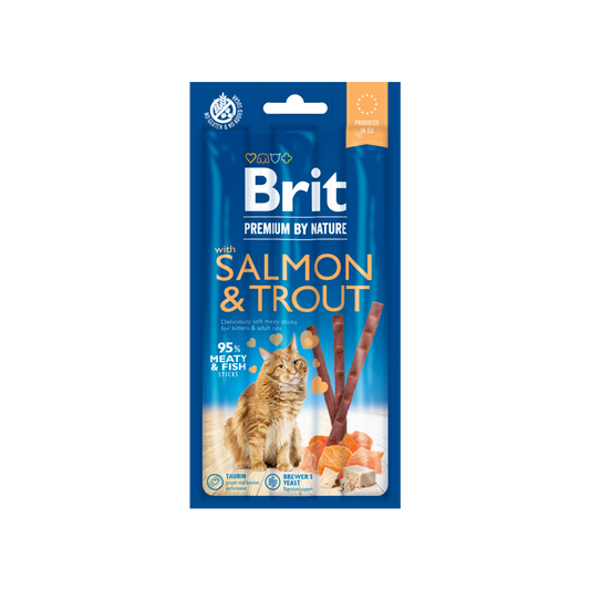 Brit Premium by Nature Cat Sticks with Salmon & Trout (3 tyčinky)