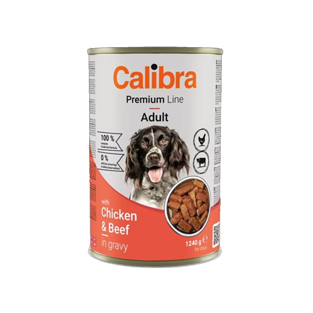 CALIBRA Dog konz. Premium Adult Kura & hovädzie 1240g