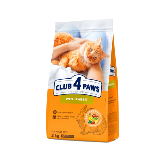 CLUB 4 PAWS For adult cats rabbit 2kg