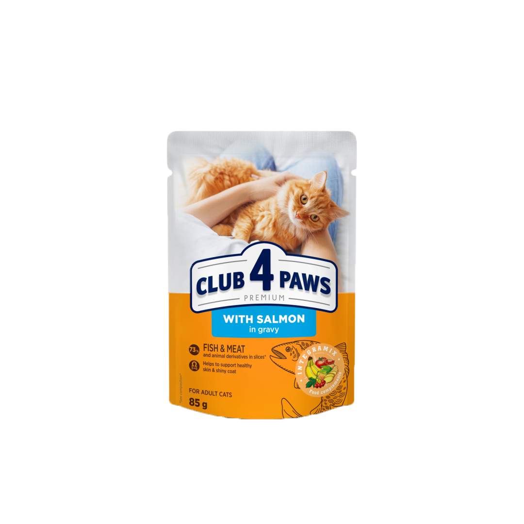 CLUB 4 PAWS salmon in gravy 85g