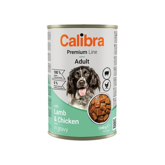 Calibra Dog konz. jahňacie+kuracie v omáčke 1240g