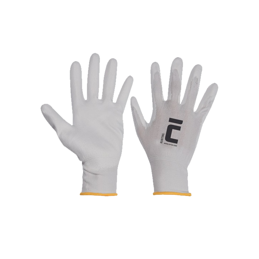 Rukavice nylon biele Bunting 10" XL [12]