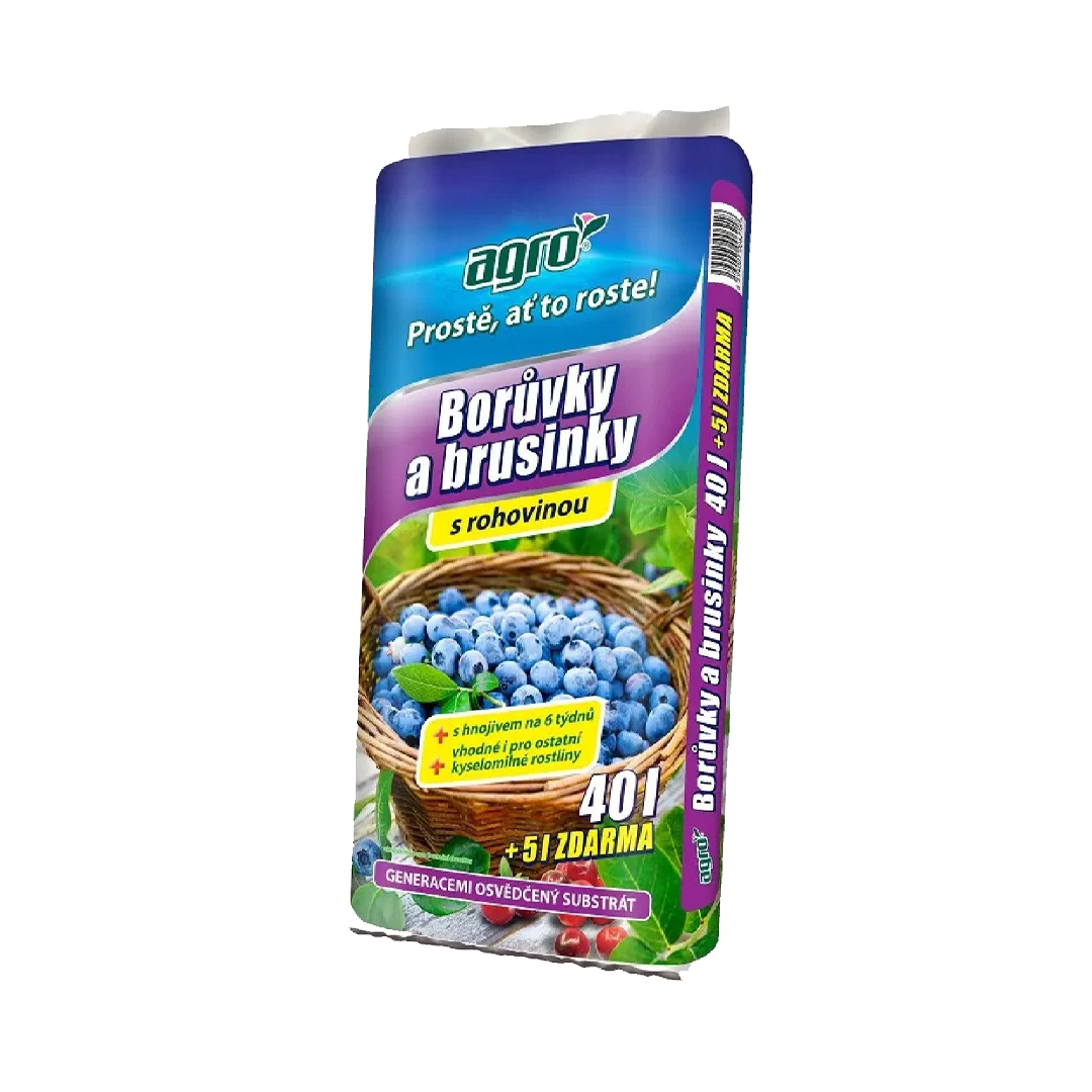 Substrát na čučoriedky a brusnice 40l + 5l