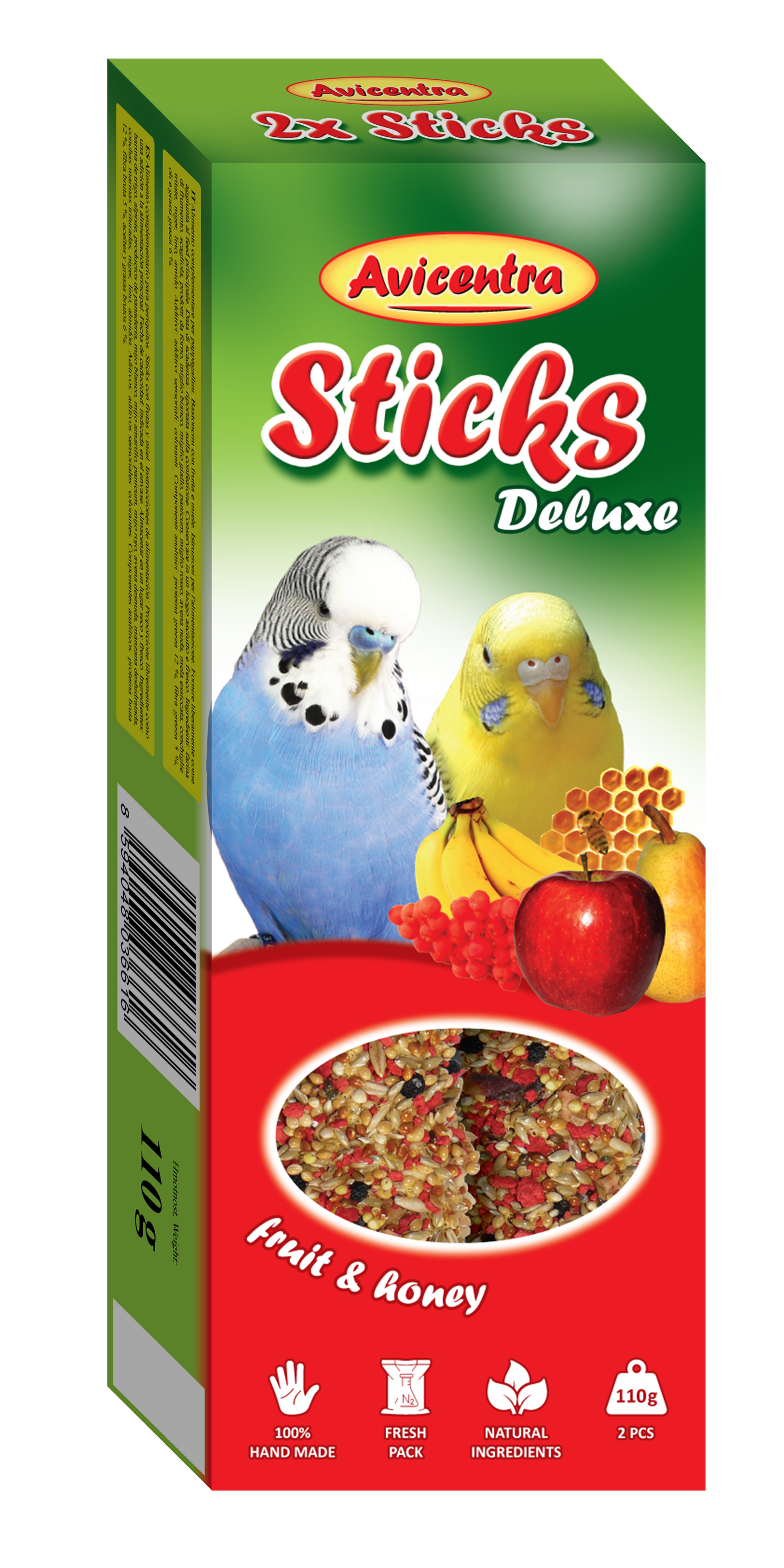 Avicentra SNACK andulka - ovocie a med