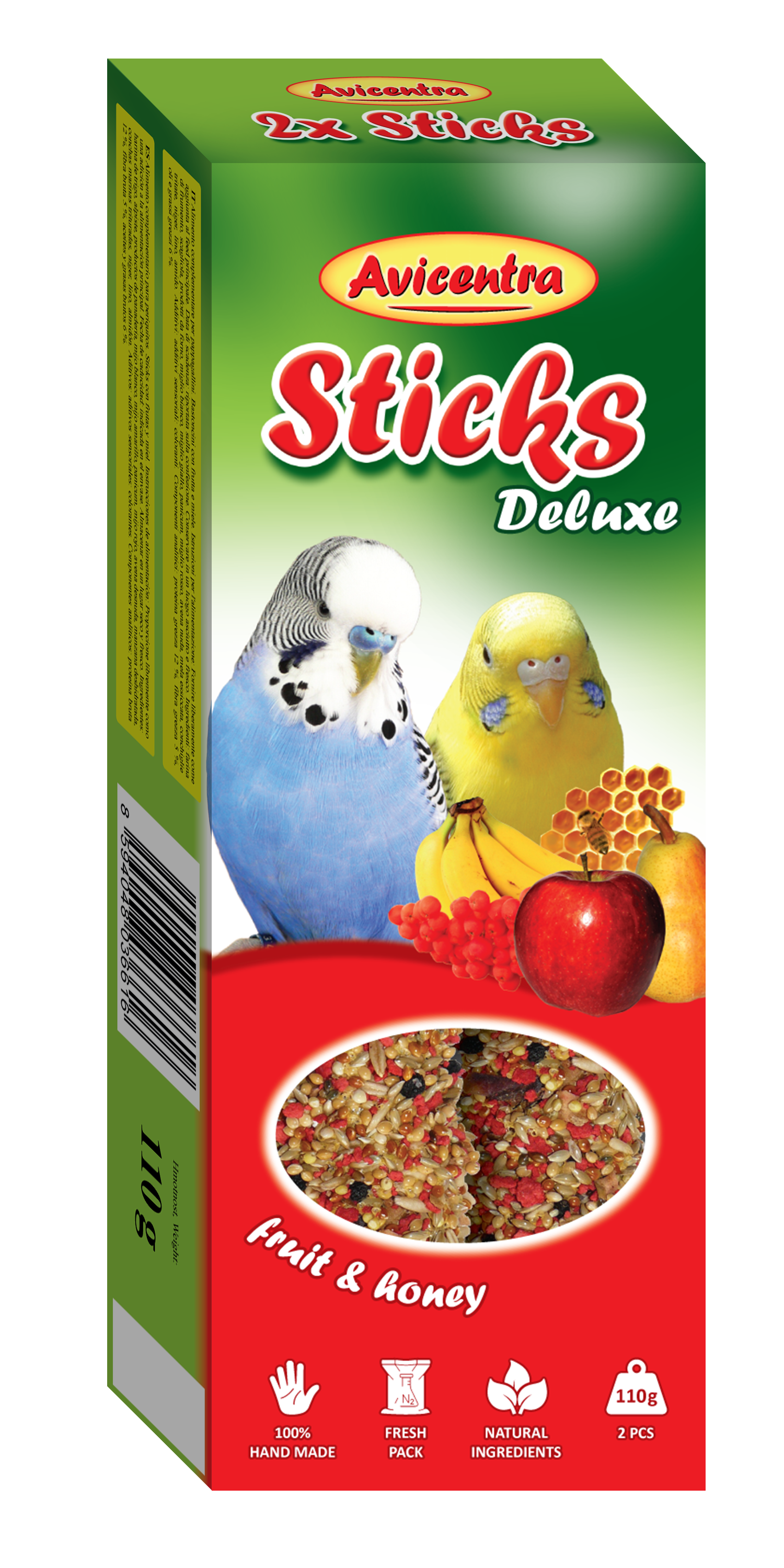 Avicentra SNACK andulka - ovocie a med